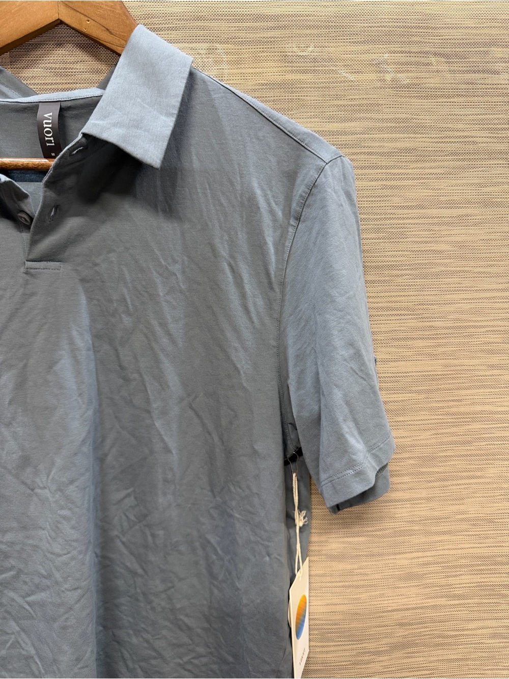 Vuori Short Sleeve Feather Polo Dusty Blue Men’s M - Picture 3 of 7